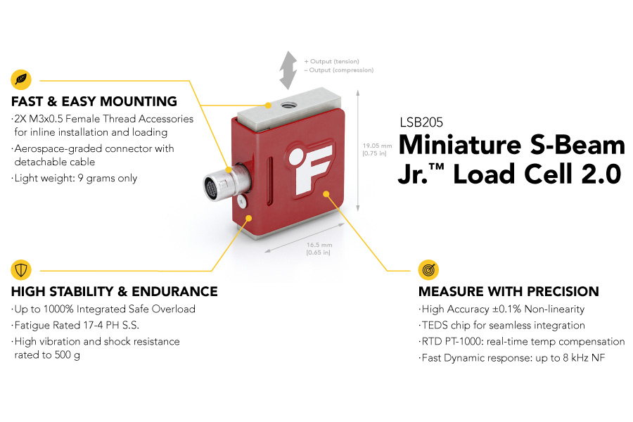 LSB205 Miniature S-Beam Load Cell | Miniature Force Sensor: FSH04401